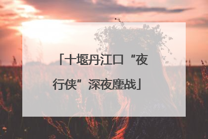十堰丹江口“夜行侠”深夜鏖战
