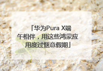 华为Pura X端午相伴，用这些鸿蒙应用度过惬意假期