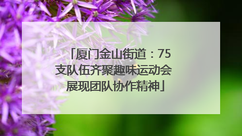 厦门金山街道：75支队伍齐聚趣味运动会 展现团队协作精神