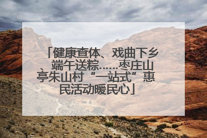 健康查体、戏曲下乡、端午送粽……枣庄山亭朱山村“一站式”惠民活动暖民心