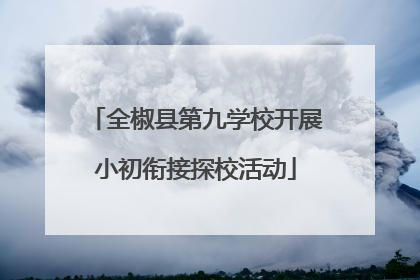 全椒县第九学校开展小初衔接探校活动