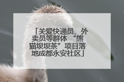 关爱快递员、外卖员等群体 “熊猫坝坝茶”项目落地成都永安社区