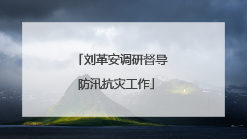 刘革安调研督导防汛抗灾工作