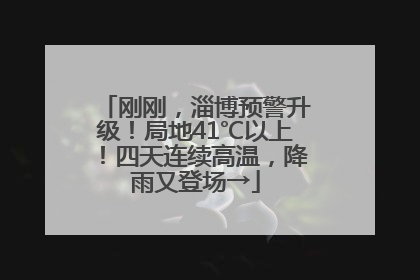 刚刚,淄博预警升级!局地41℃以上!四天连续高温,降雨又登场→