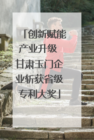 创新赋能产业升级 甘肃玉门企业斩获省级专利大奖