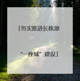务实推进长株潭“一座城”建设