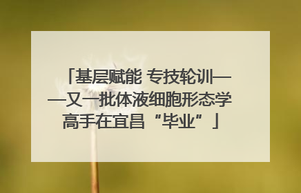 基层赋能 专技轮训——又一批体液细胞形态学高手在宜昌“毕业”