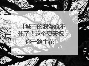 城市的浪漫藏不住了！这个夏天祝你一路生花
