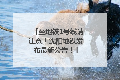 坐地铁1号线请注意！沈阳地铁发布最新公告！