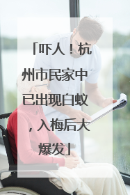 吓人！杭州市民家中已出现白蚁，入梅后大爆发
