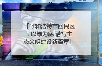 呼和浩特市回民区：以绿为底 谱写生态文明建设新篇章