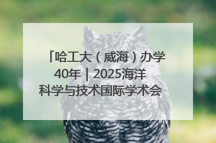 哈工大（威海）办学40年｜2025海洋科学与技术国际学术会议在威海召开