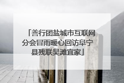 善行团盐城市互联网分会冒雨暖心回访阜宁县残联吴滩宜家