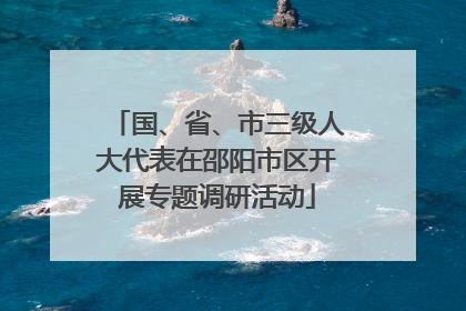 国、省、市三级人大代表在邵阳市区开展专题调研活动