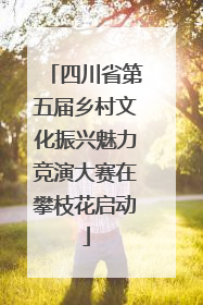 四川省第五届乡村文化振兴魅力竞演大赛在攀枝花启动