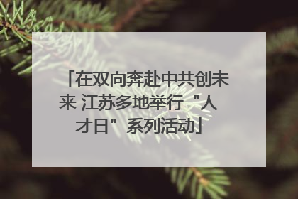 在双向奔赴中共创未来 江苏多地举行“人才日”系列活动