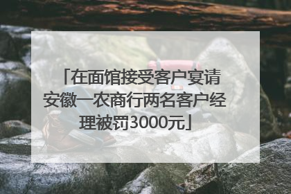 在面馆接受客户宴请 安徽一农商行两名客户经理被罚3000元