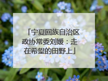 宁夏回族自治区政协常委刘媛：走在希望的田野上