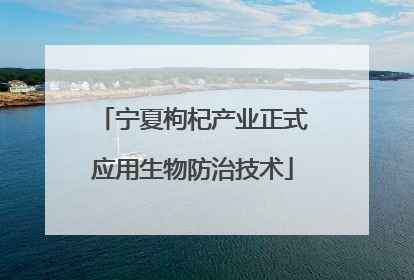宁夏枸杞产业正式应用生物防治技术