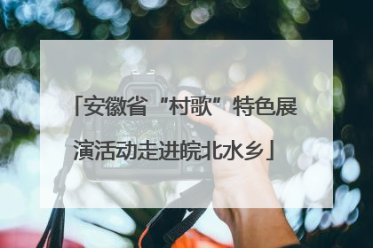 安徽省“村歌”特色展演活动走进皖北水乡