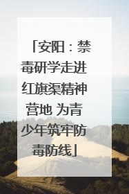 安阳：禁毒研学走进红旗渠精神营地 为青少年筑牢防毒防线