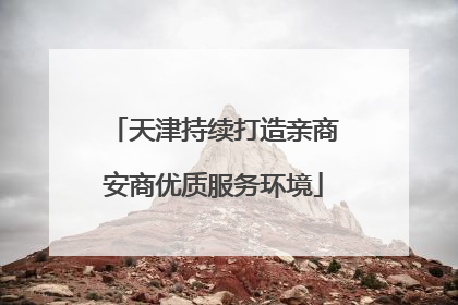天津持续打造亲商安商优质服务环境