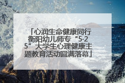 心润生命健康同行 衡阳幼儿师专“5·25”大学生心理健康主题教育活动圆满落幕
