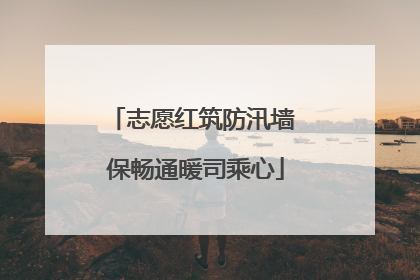 志愿红筑防汛墙 保畅通暖司乘心