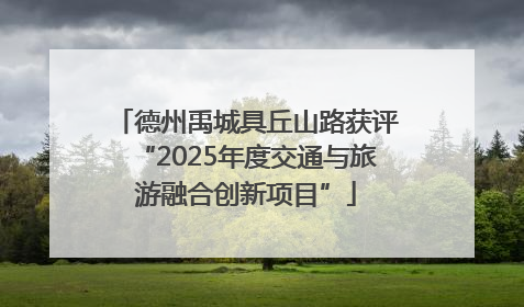 德州禹城具丘山路获评“2025年度交通与旅游融合创新项目”