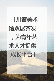 川音美术馆双展齐发，为青年艺术人才提供成长平台