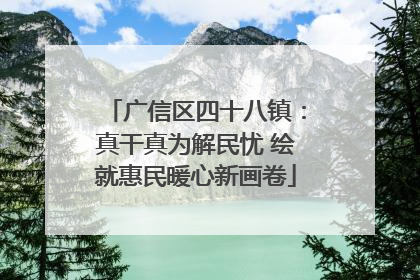 广信区四十八镇：真干真为解民忧 绘就惠民暖心新画卷