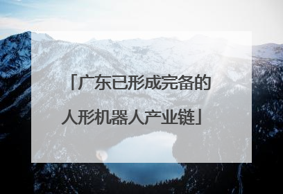 广东已形成完备的人形机器人产业链