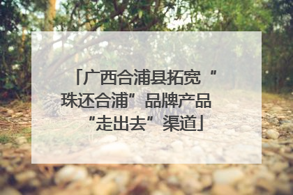 广西合浦县拓宽“珠还合浦”品牌产品“走出去”渠道