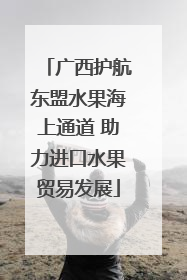 广西护航东盟水果海上通道 助力进口水果贸易发展