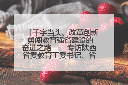 干字当头、改革创新 勇闯教育强省建设的奋进之路——专访陕西省委教育工委书记、省教育厅厅长王树声