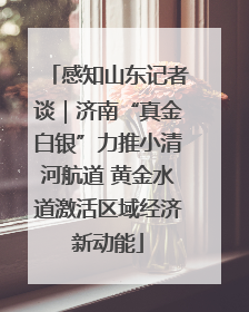 感知山东记者谈｜济南“真金白银”力推小清河航道 黄金水道激活区域经济新动能