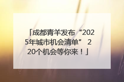 成都青羊发布“2025年城市机会清单” 220个机会等你来！