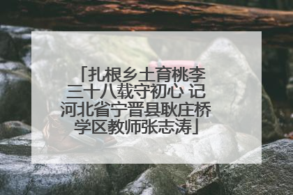 扎根乡土育桃李 三十八载守初心 记河北省宁晋县耿庄桥学区教师张志涛