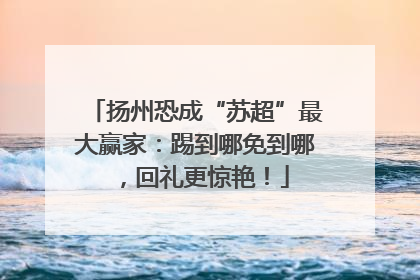 扬州恐成“苏超”最大赢家：踢到哪免到哪，回礼更惊艳！