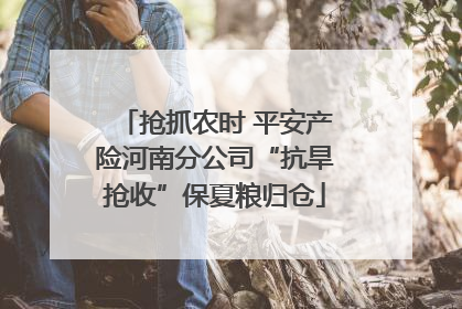 抢抓农时 平安产险河南分公司“抗旱抢收”保夏粮归仓