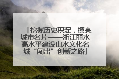 挖掘历史积淀，擦亮城市名片——浙江丽水高水平建设山水文化名城“闯出”创新之路