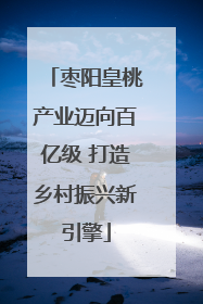 枣阳皇桃产业迈向百亿级 打造乡村振兴新引擎