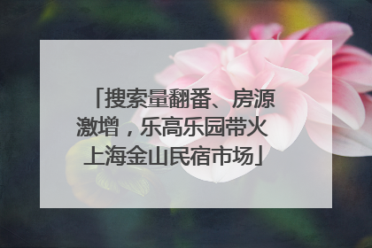 搜索量翻番、房源激增，乐高乐园带火上海金山民宿市场