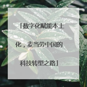 数字化赋能本土化，麦当劳中国的科技转型之路