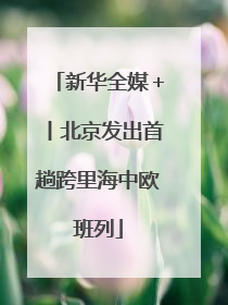 新华全媒＋丨北京发出首趟跨里海中欧班列