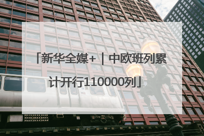 新华全媒+｜中欧班列累计开行110000列