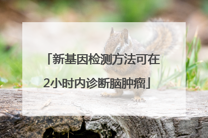新基因检测方法可在2小时内诊断脑肿瘤