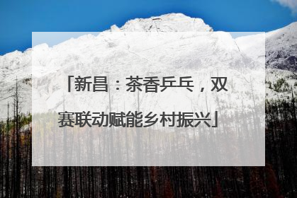 新昌：茶香乒乓，双赛联动赋能乡村振兴