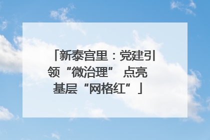 新泰宫里：党建引领“微治理” 点亮基层“网格红”