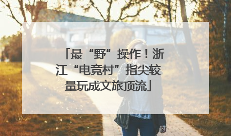最“野”操作！浙江“电竞村”指尖较量玩成文旅顶流